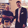 Joel receiving Rotary award